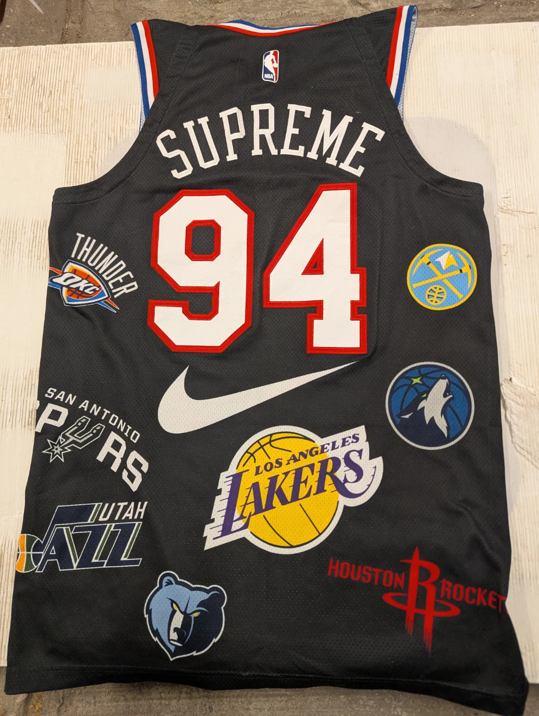 Nike Supreme NBA Basketball Jersey 94 - photo 3