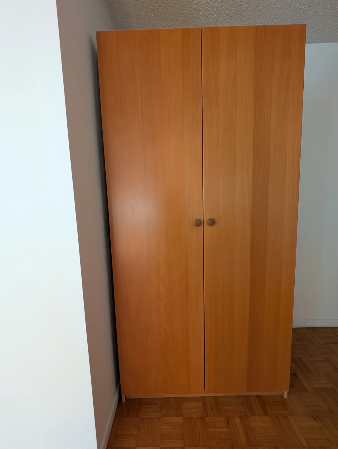 Ikea Light Wood Wardrobe with Double Doors - photo 2