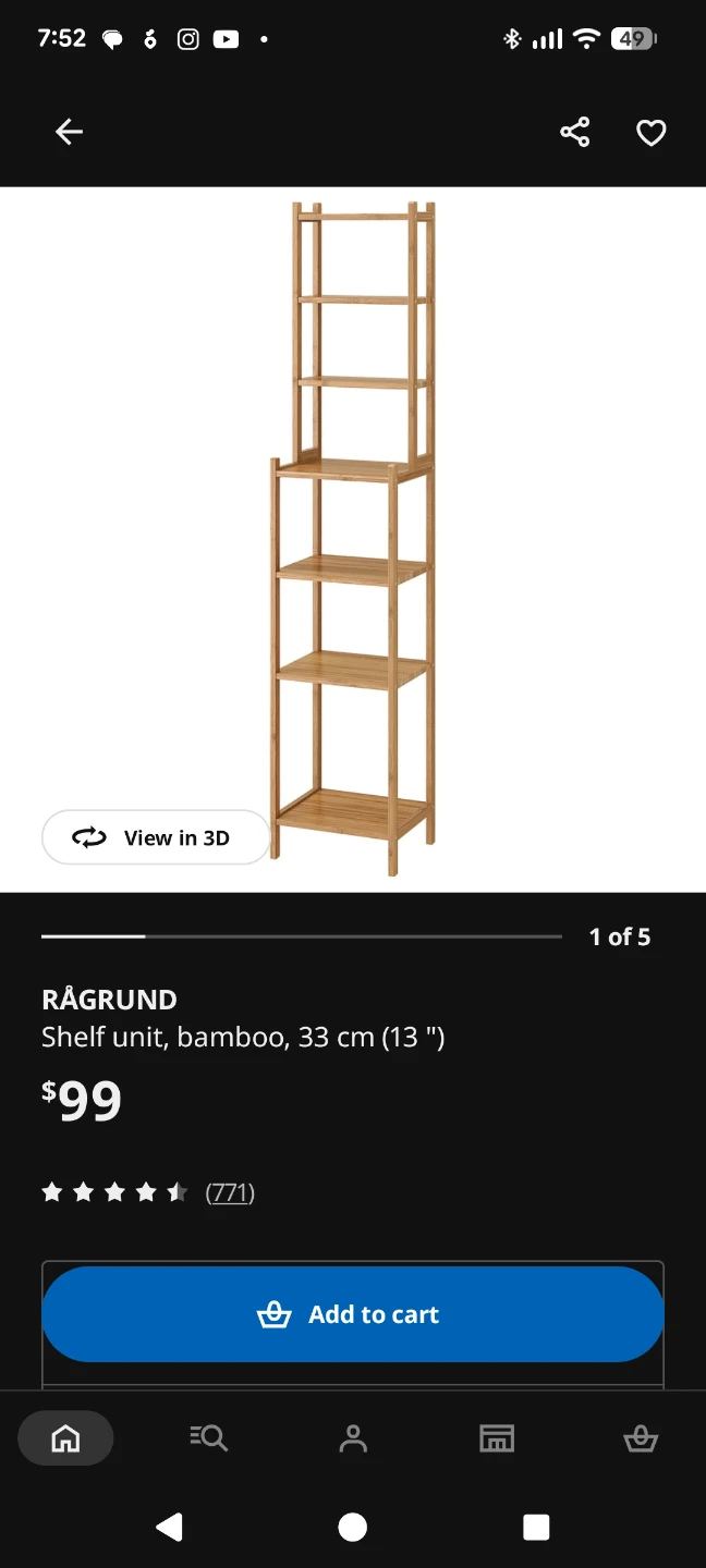 IKEA Ragrund Bamboo Shelf - photo 2