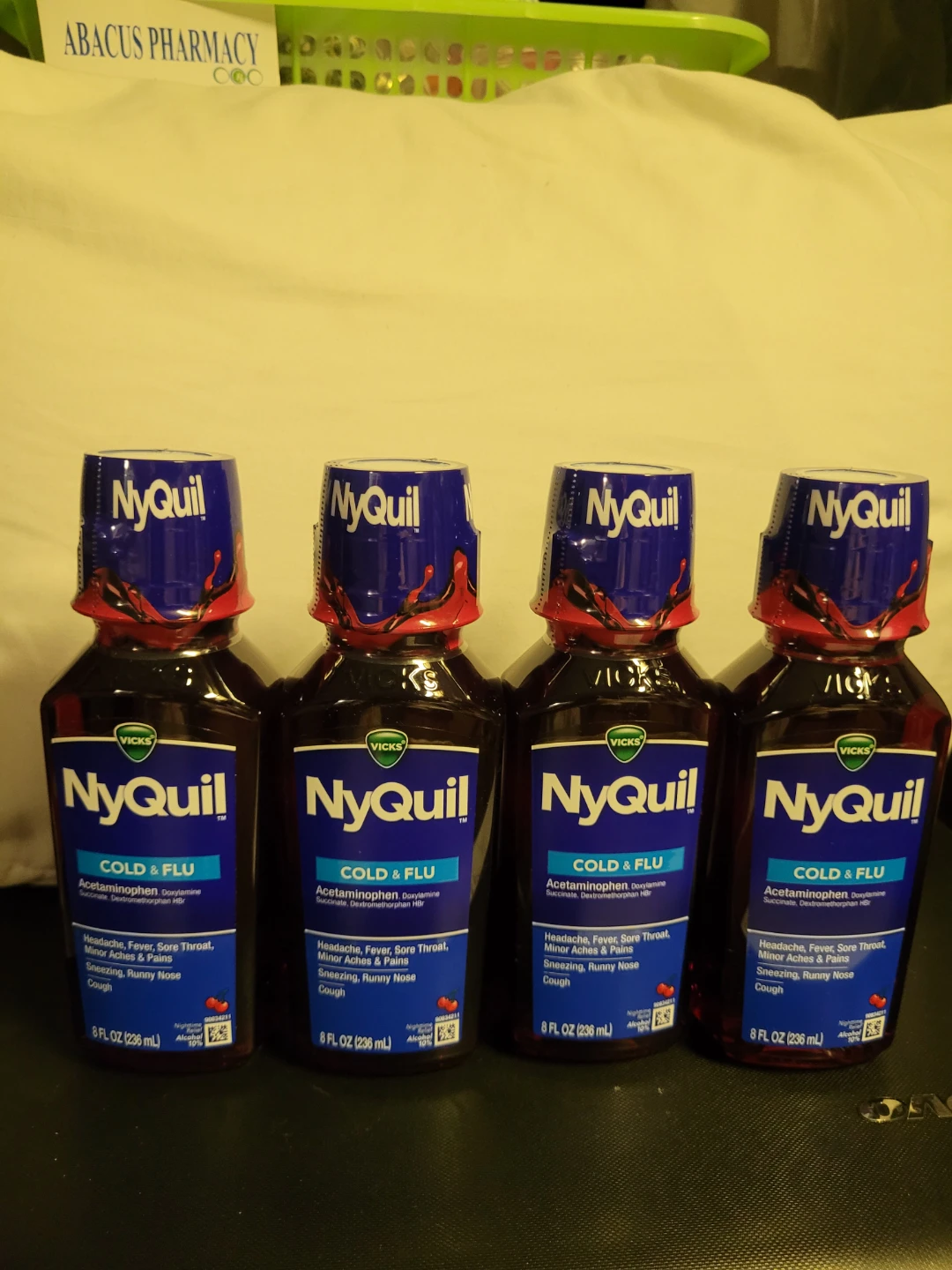 Vicks NyQuil Cold & Flu Relief - 4 x 8oz Bottles