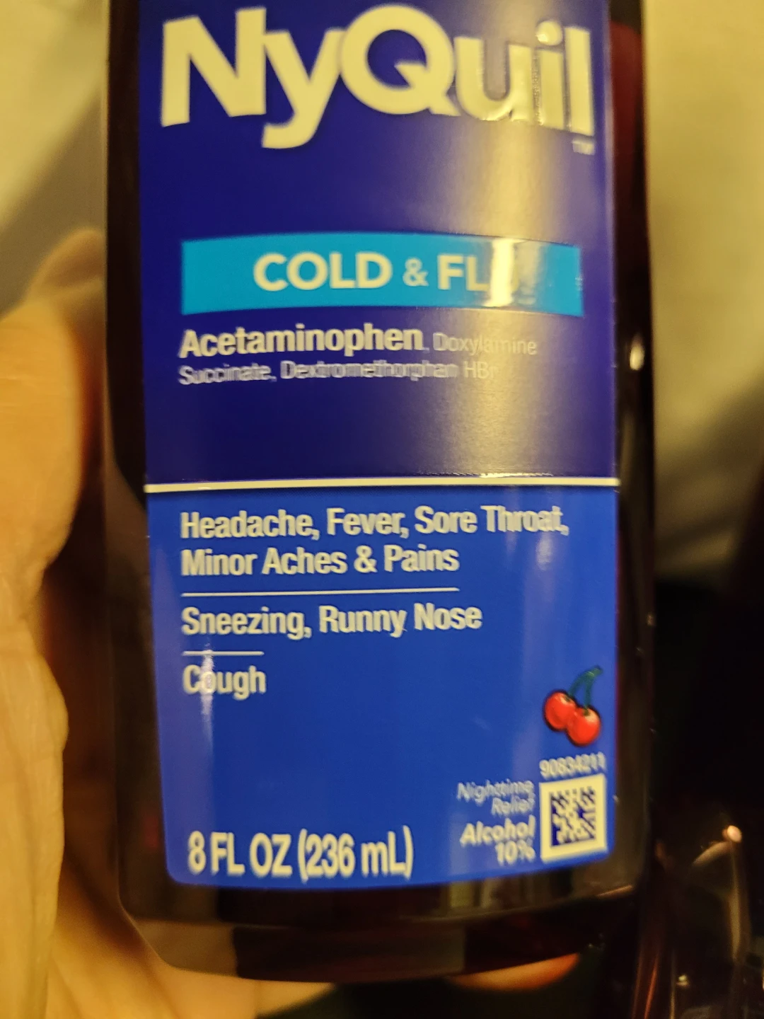 Vicks NyQuil Cold & Flu Relief - 4 x 8oz Bottles - photo 3