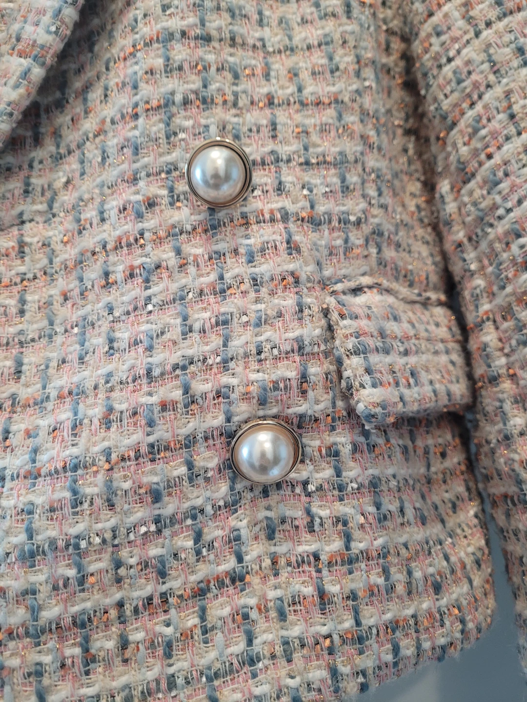 L/XL Autres Filles 2-Piece Tweed Skirt Suit Set - photo 2