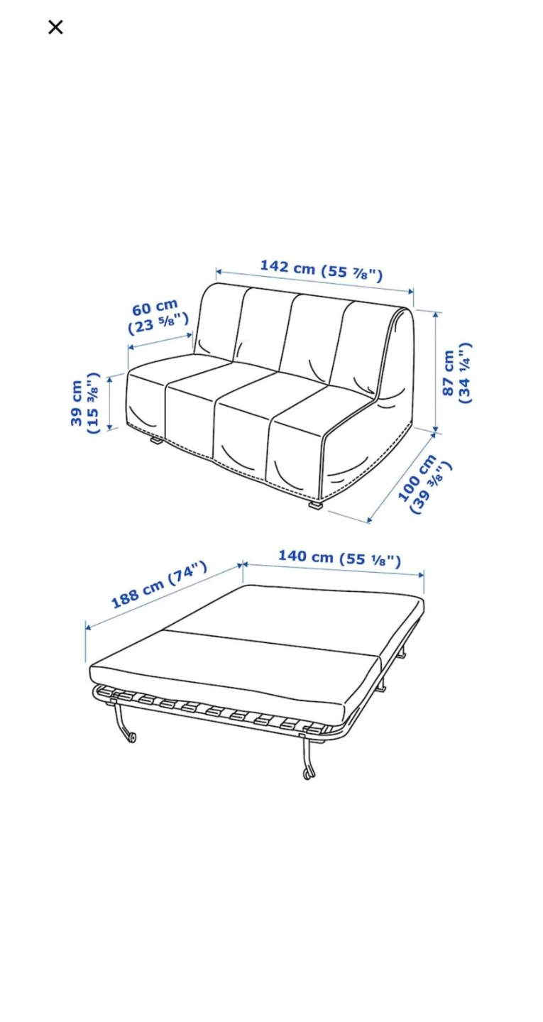 IKEA LYCKSELE Sofa Bed - photo 5