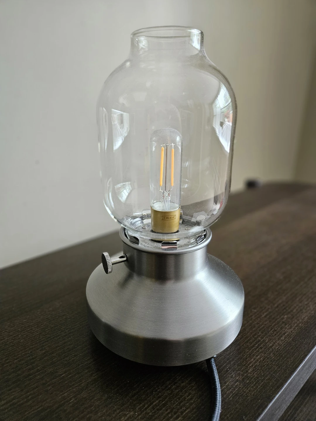 Table Lamp with Dimmer Switch, Classic Edison Bulb