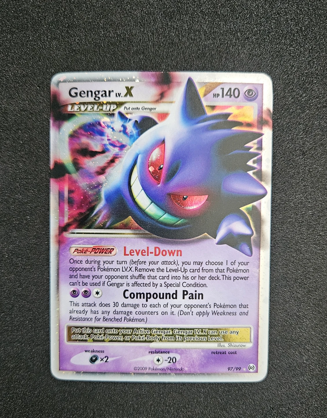 POKEMON PLATINUM ARCEUS GENGAR #97/99  LV.X ULTRA RARE 2009
