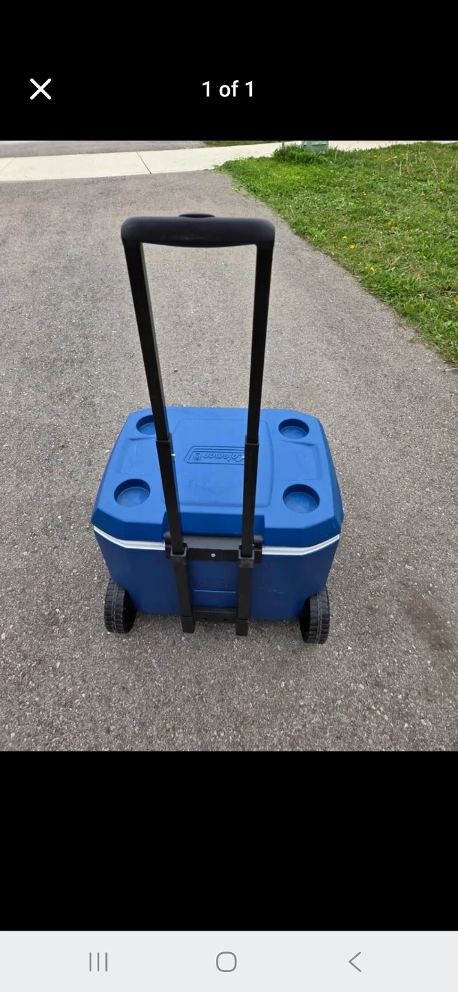 Coleman trolley cooler,coleman blue/white,dog cage - photo 2