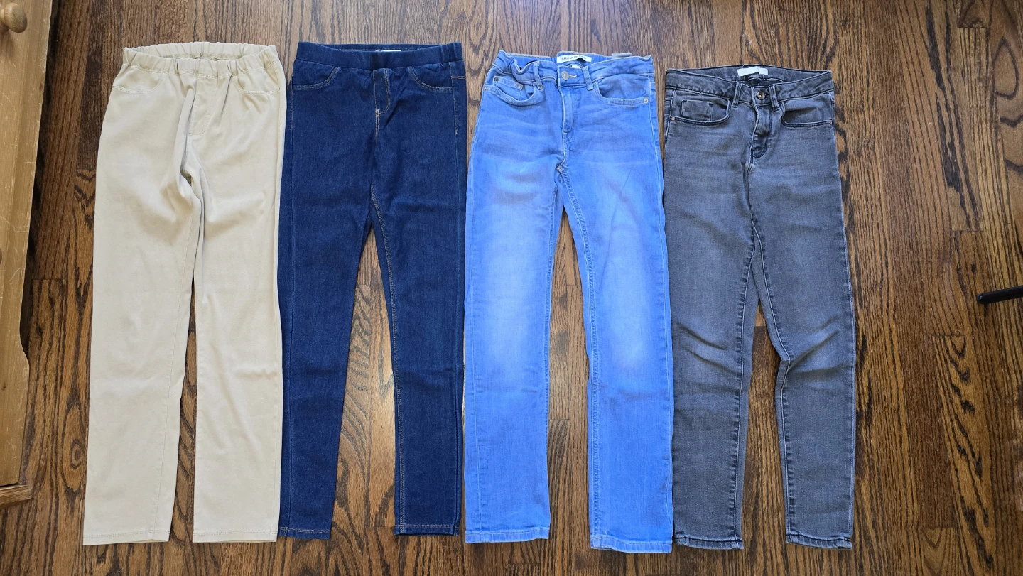 Bundle 4 slim Jeans jeggings Girls Size 12y