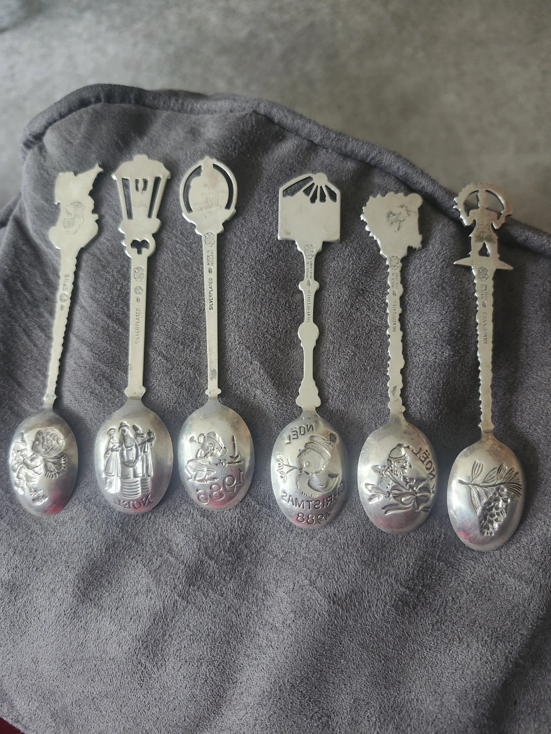 Set of 6 Silver-Plated Christmas Spoons - photo 2