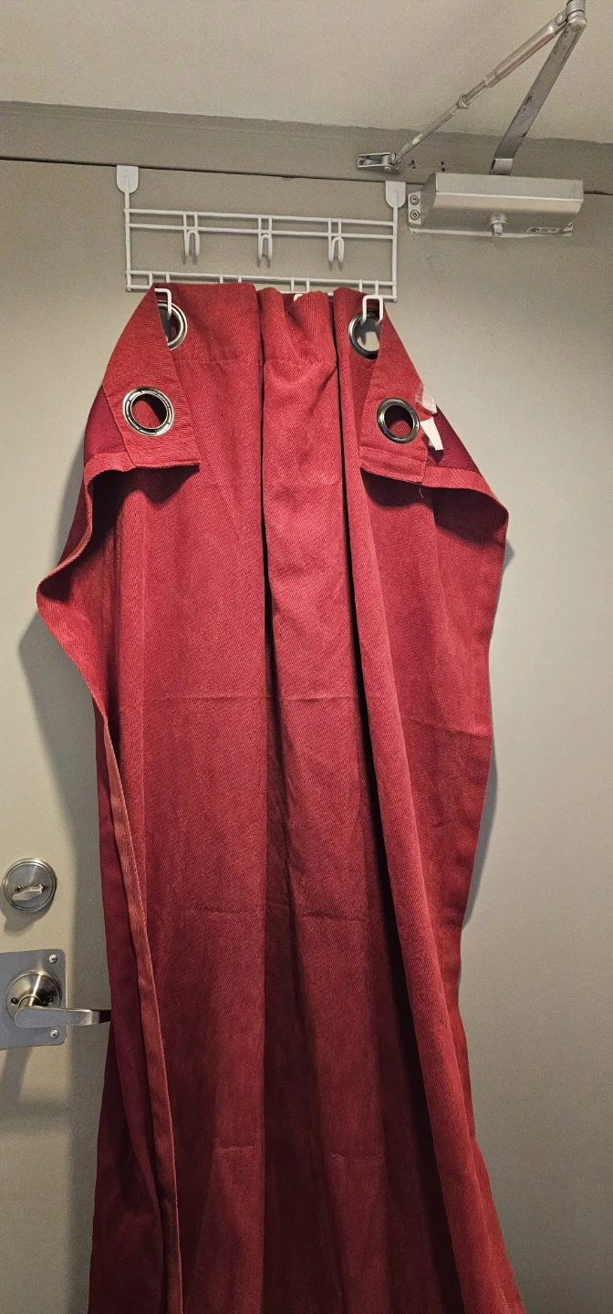 2 Red Velvet Curtain with Grommets - photo 4