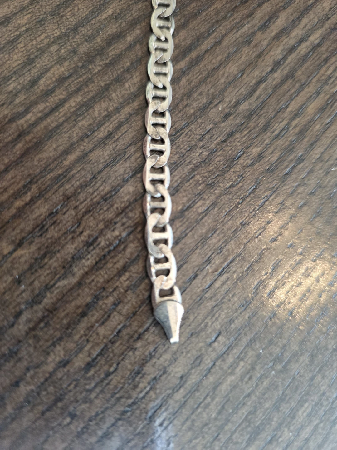 925 Sterling Silver Flat Mariner link bracelet 7"  5 grams