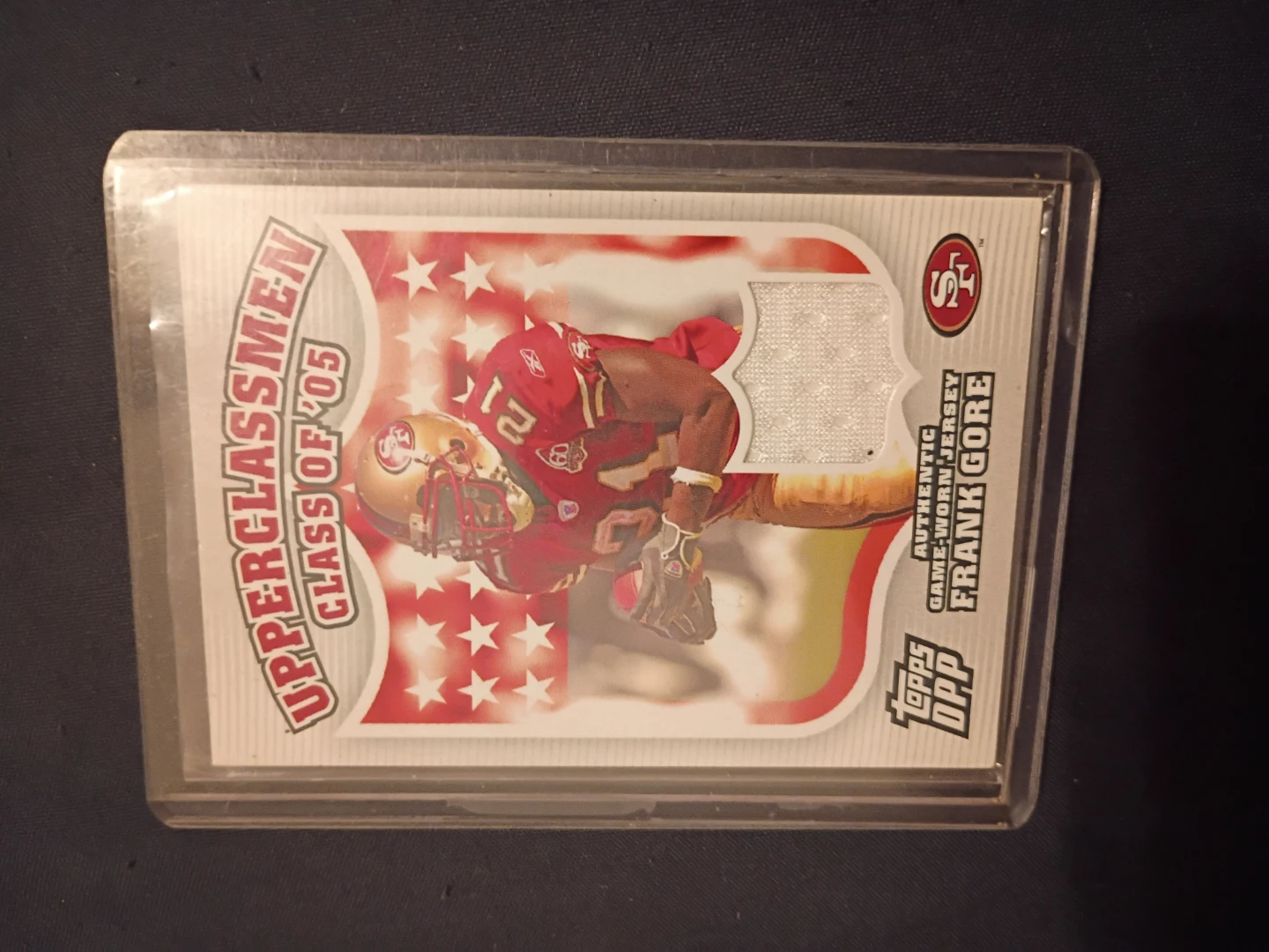 05 Frank Gore Authentic Game-Worn Jersey Card