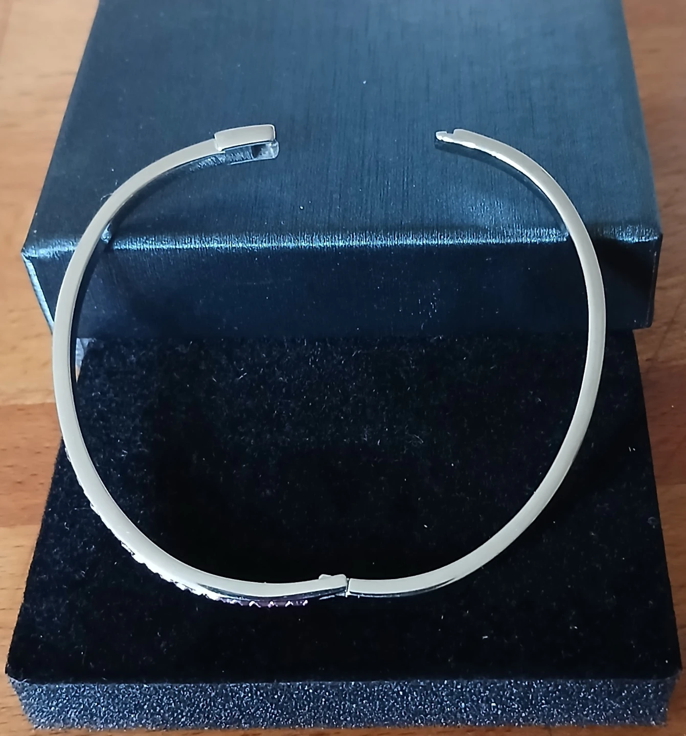18KGP Pink Crystal Bangle Bracelet - photo 3