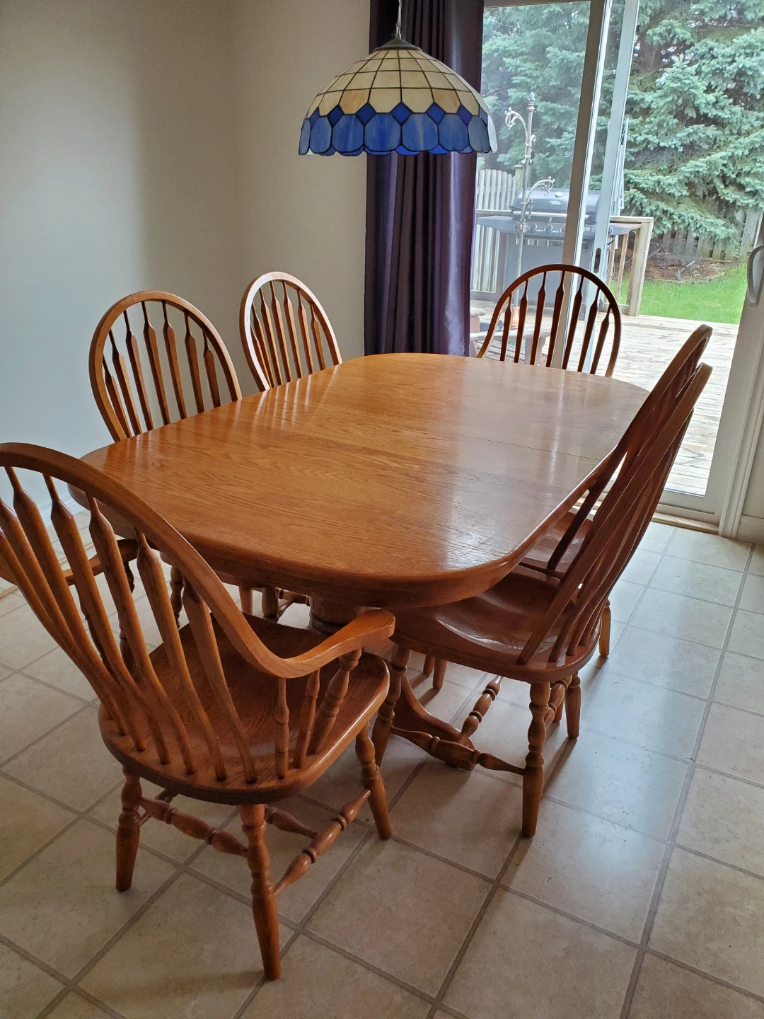 Xtendable Oak Dining Table with 6 Chairs + 3 Xtra leafs - photo 4