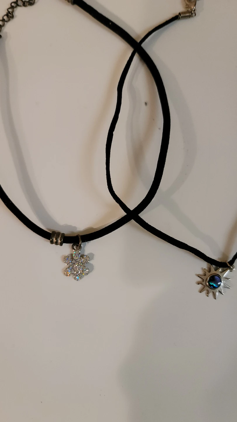 2 Chokers - Dolphin & Sun Pendants(FF)