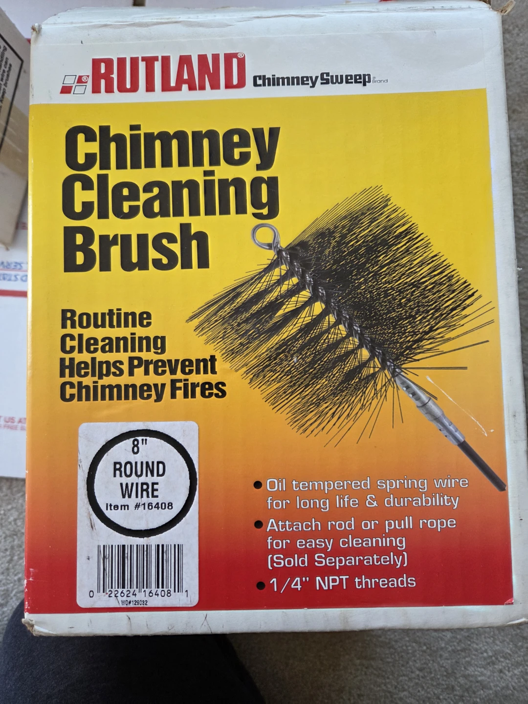 Rutland 8" Chimney Cleaning Brush Kit with Rods
