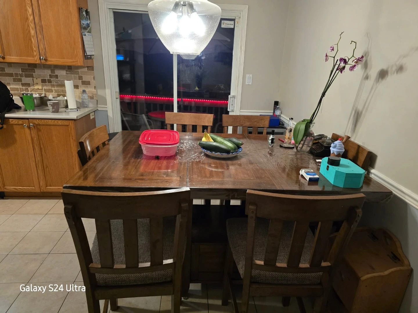 Wooden Dining Table and 6  Chairs - photo 2
