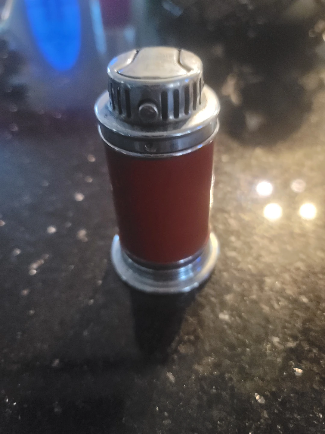 Vintage Red and Silver Table Lighter