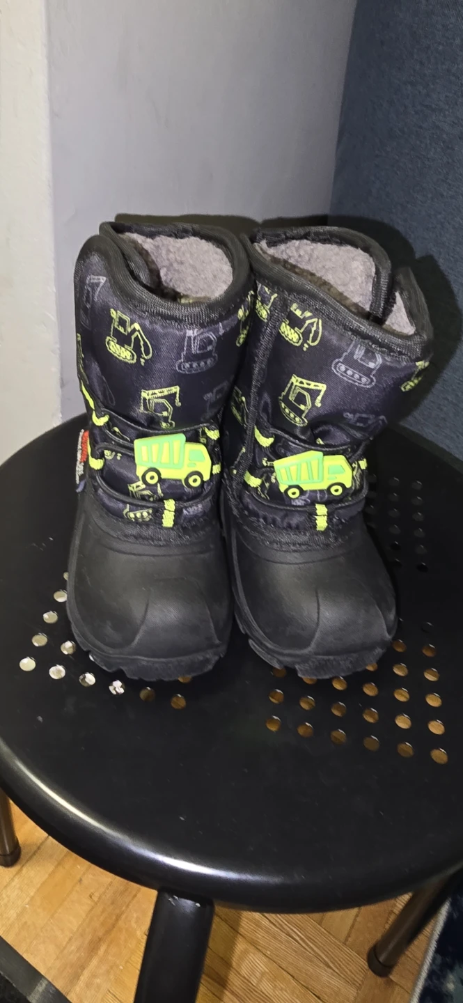 Children's Winter Boots with Construction Truck Design - photo 3