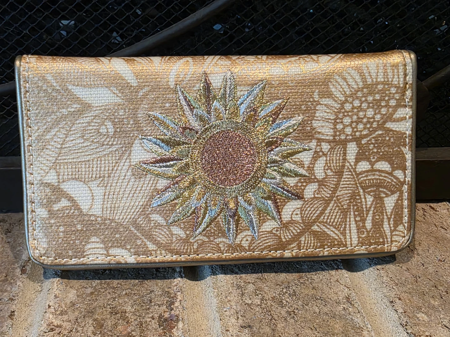 Sakroots Slim Wallet - Rose Gold Spirit Desert