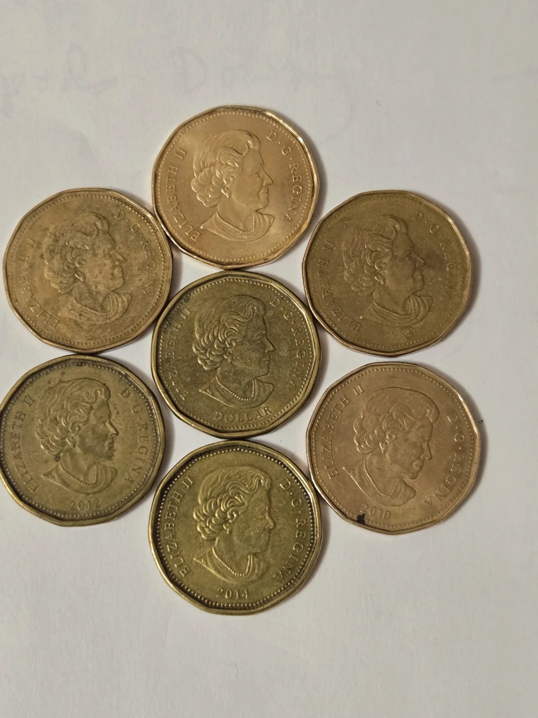7 Canadian Dollar Coins - photo 2