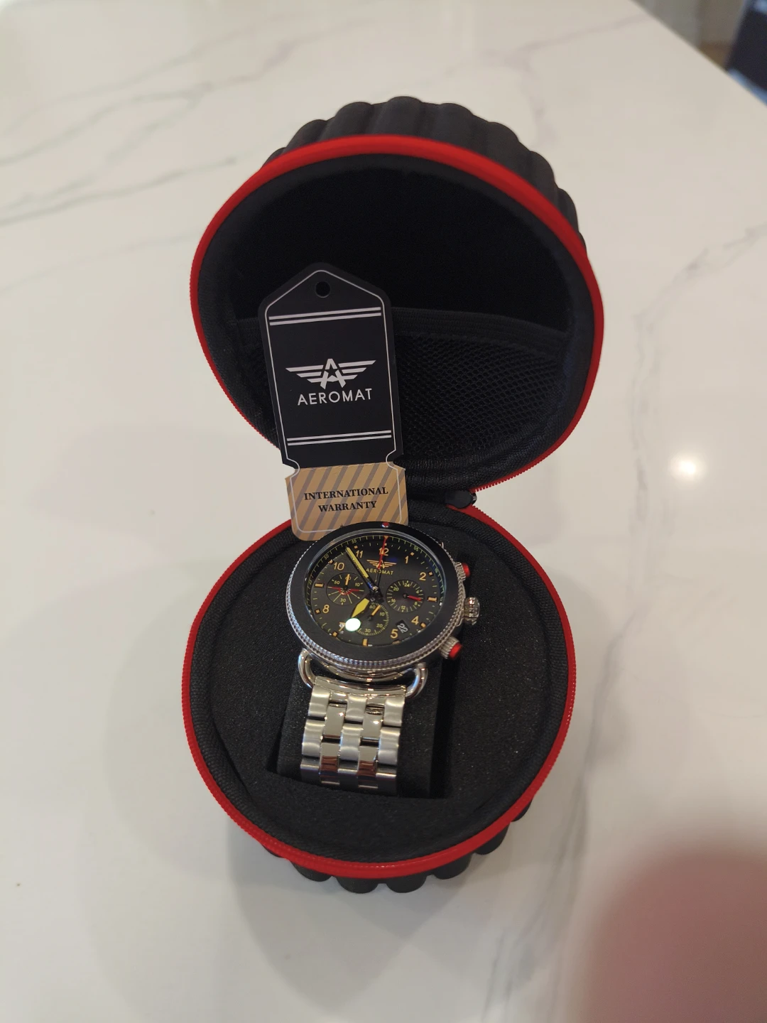 Aeromat Men's Chronograph Watch with Case