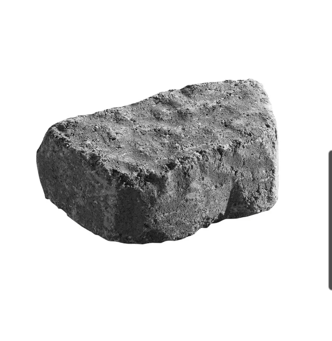 Set of 5 Grey Stone Retaining Wall Blocks - photo 3