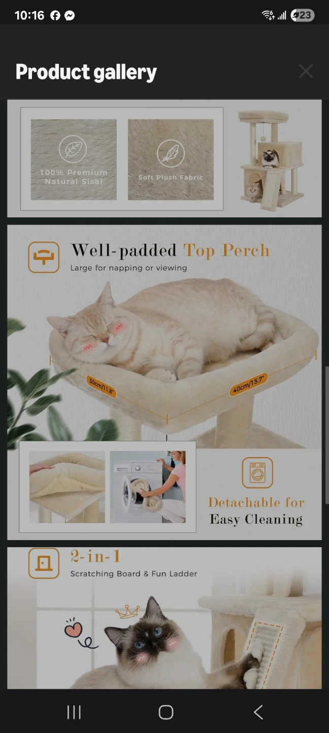 Cat Tower  Double Cat Condos for Indoor Large Cats New - photo 5