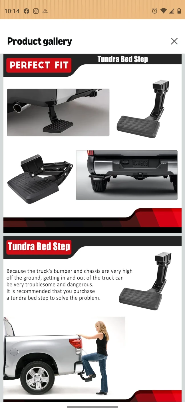 Free delivery, Retractable Truck Bed Step Toyota Tundra or any