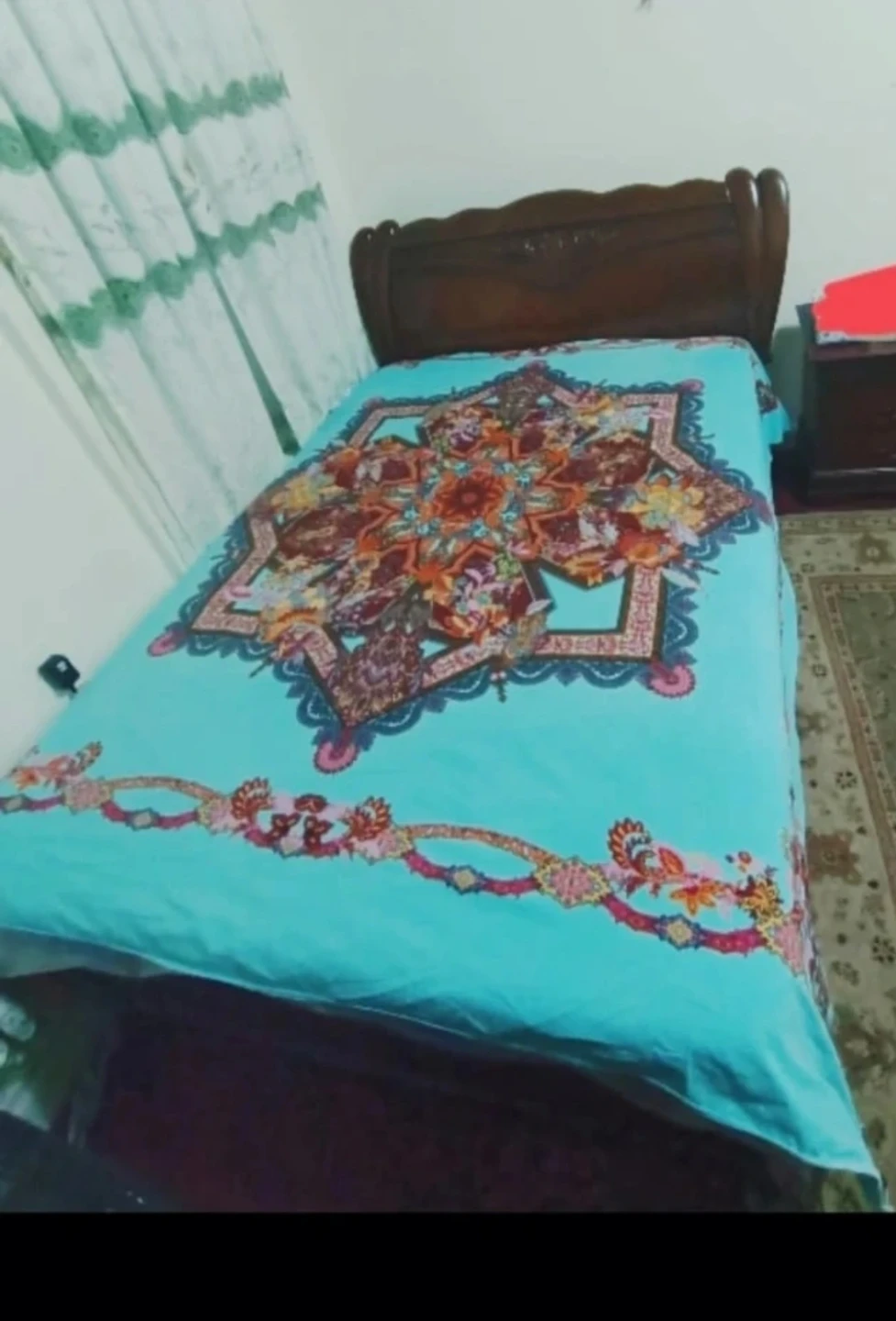 Wooden Bed Frame with Headboard full size bed - photo 2