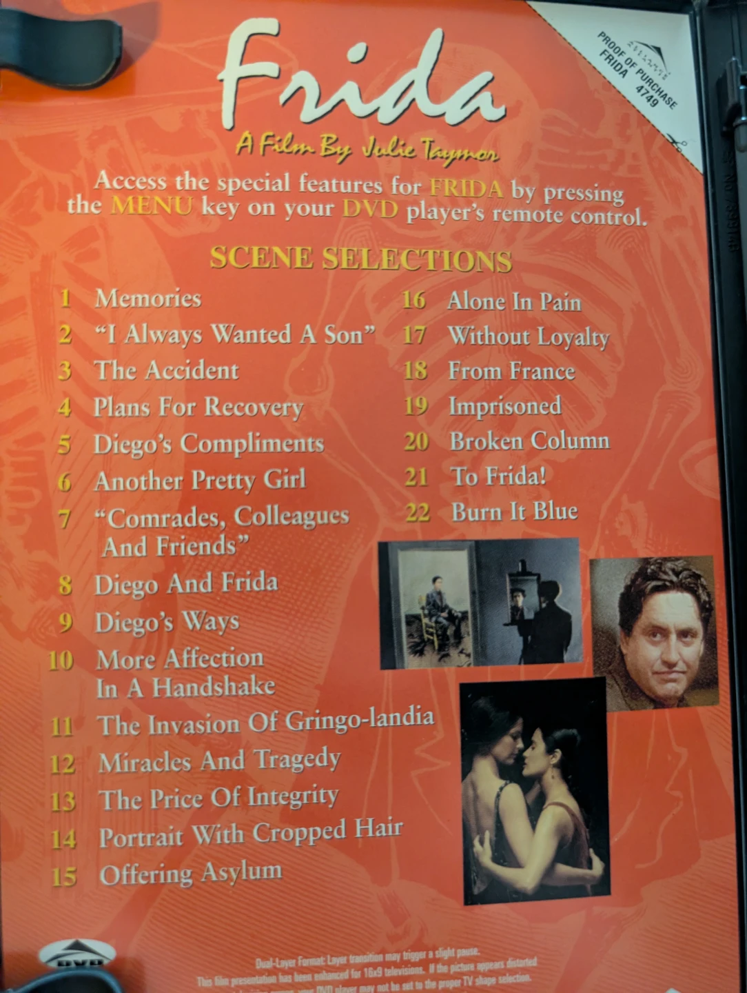 Frida DVD A Film By Julie Taymor - photo 4
