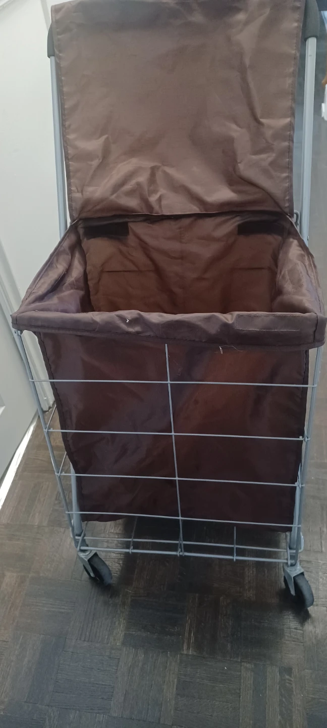 Shopping Cart with Brown Fabric Bag - photo 3