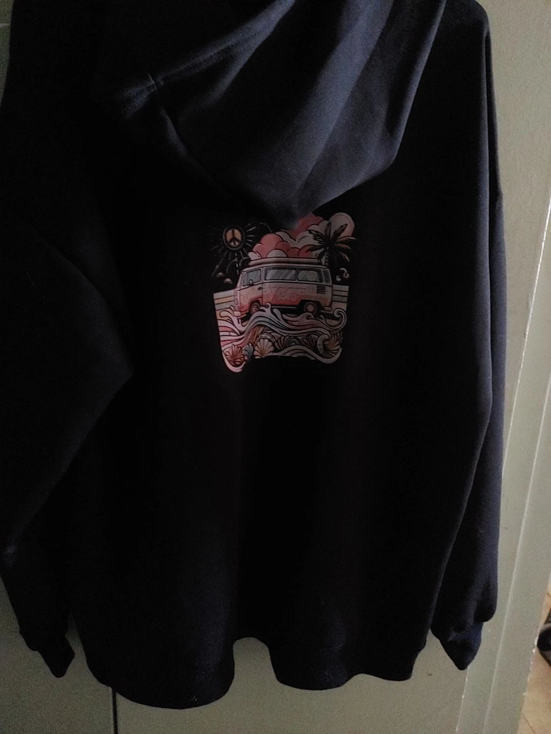 Black Graphic Hoodie - Size L - photo 3