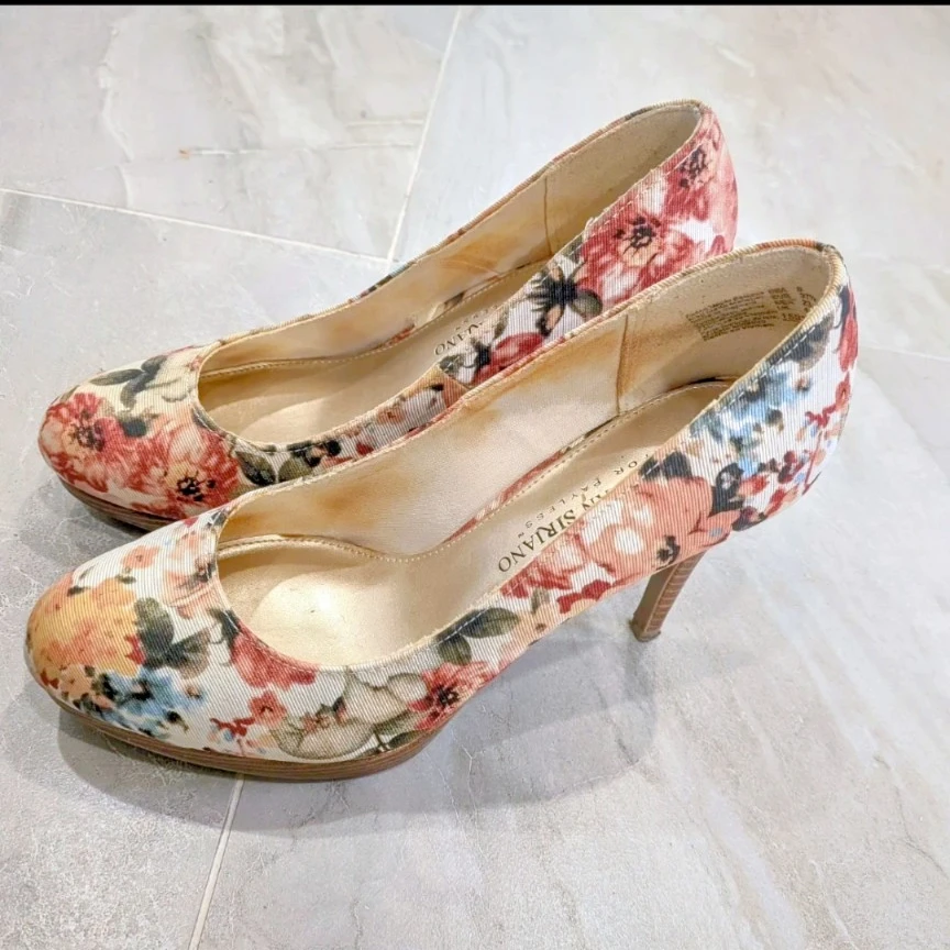 Floral Pump Heels - Size 6