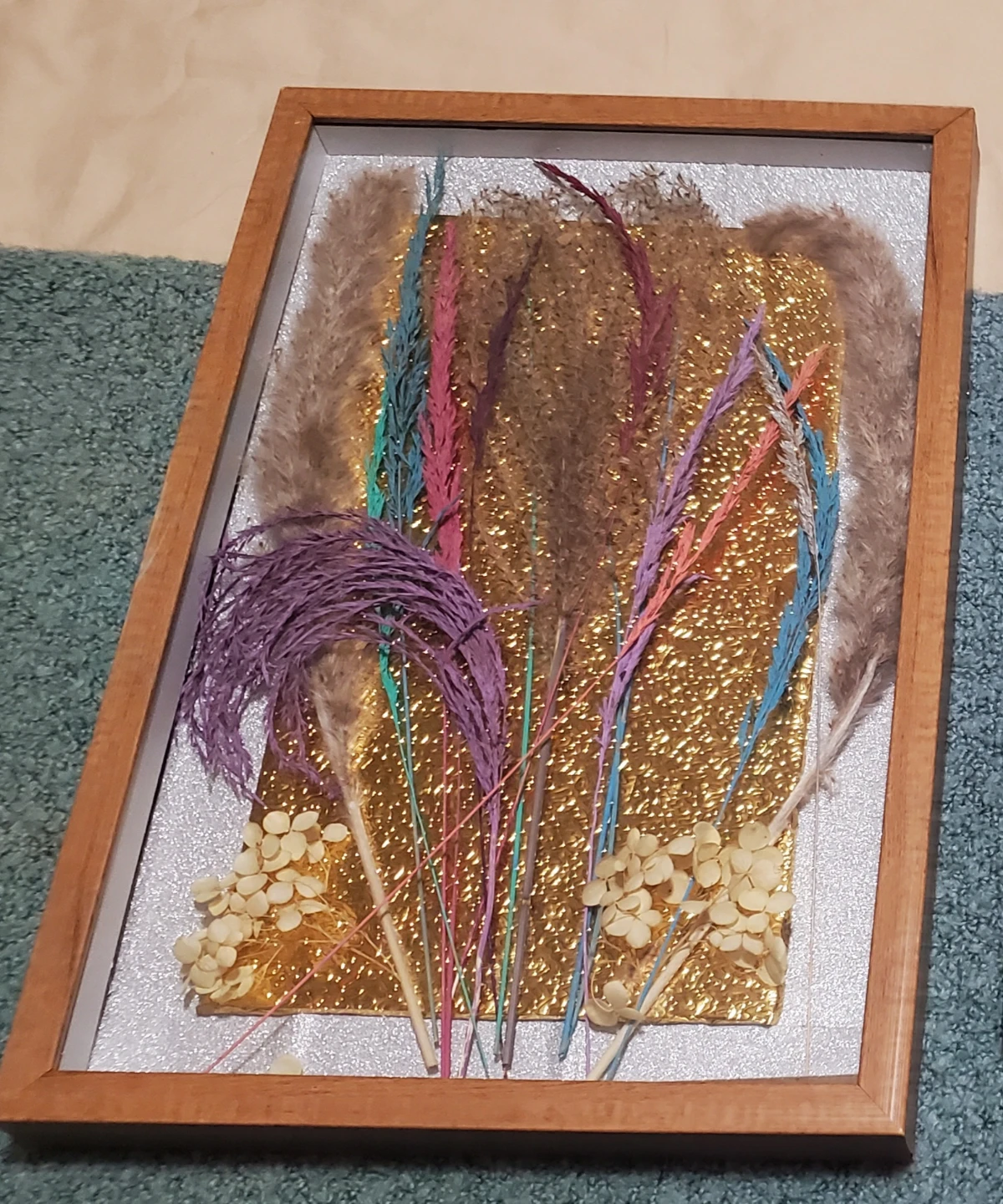 Framed Dried Floral Arrangement