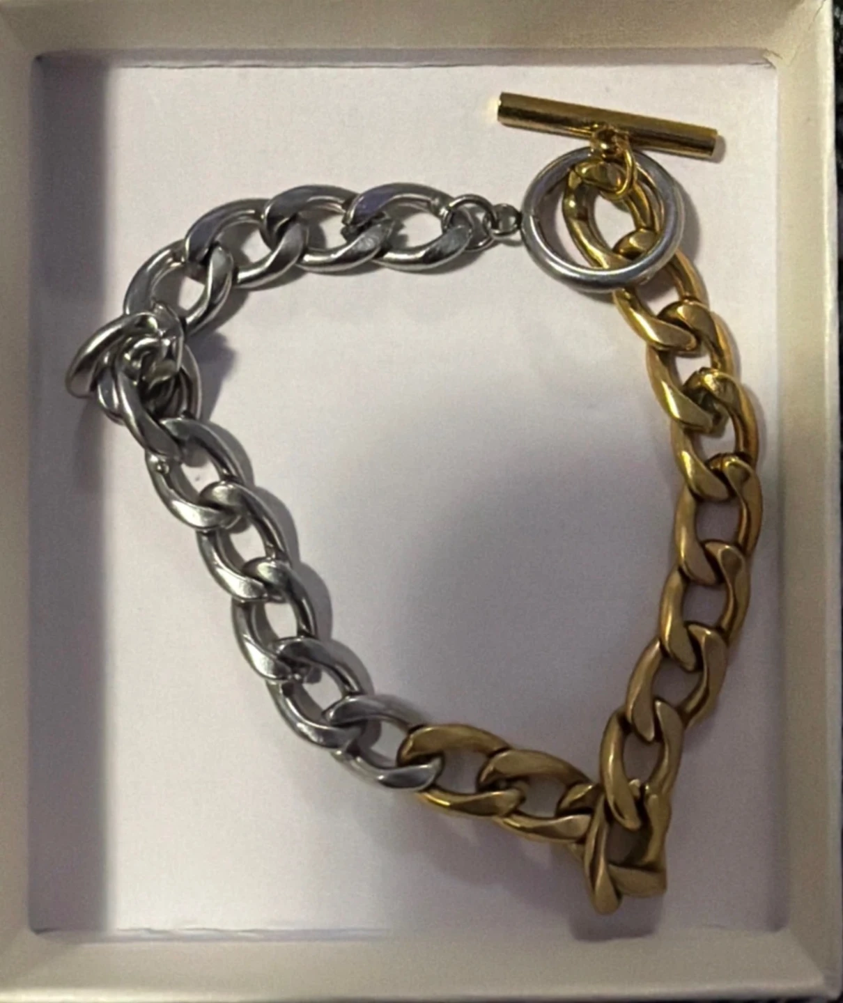 Two-Tone Chain Bracelet