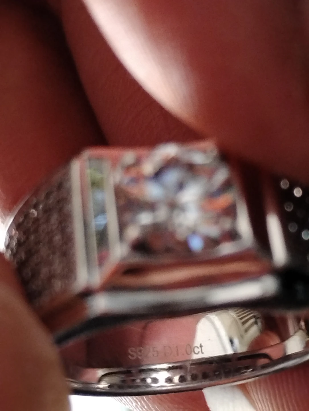 Men's 1.0ct Sterling Silver Ring - photo 2