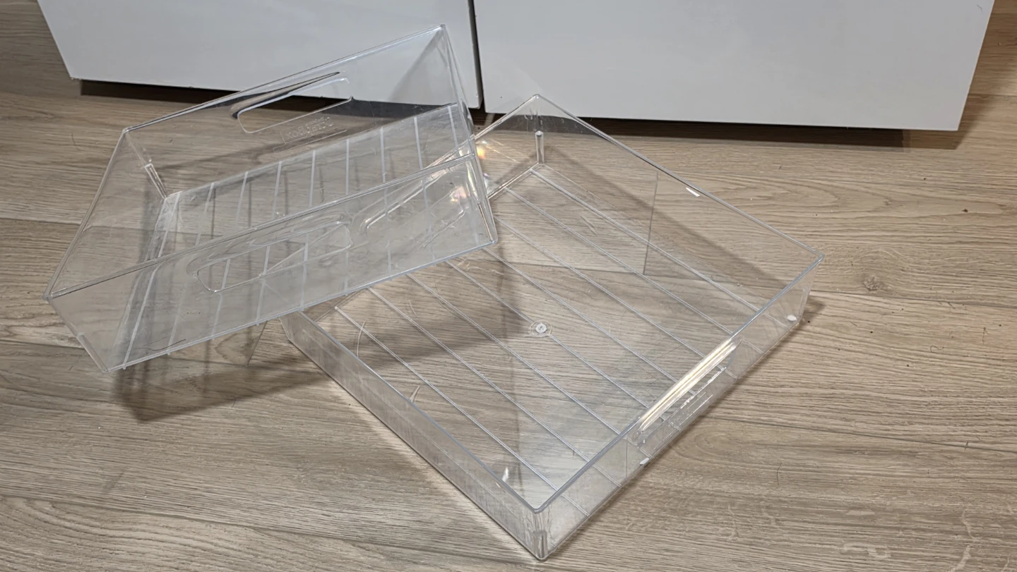 12 x 12 in Clear Plastic Storage Bins (Set of 2)