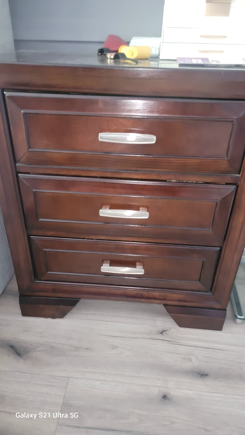Dark Brown Wooden Dresser Set - photo 4