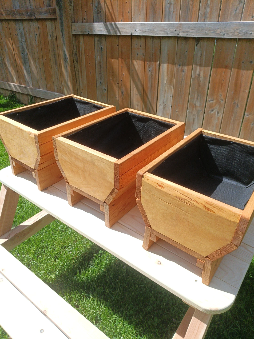 Deck Rail Wooden Planters