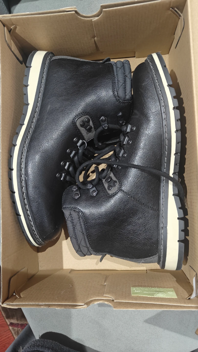 Joe Fresh Black Lace-Up Boots