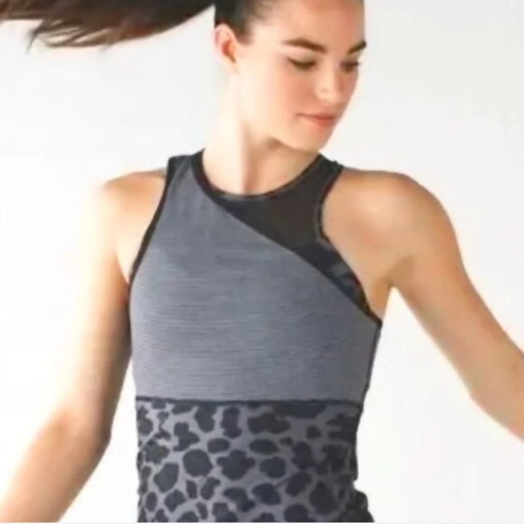 Lululemon Leopard Print Tank Top & Sports Bra Set
