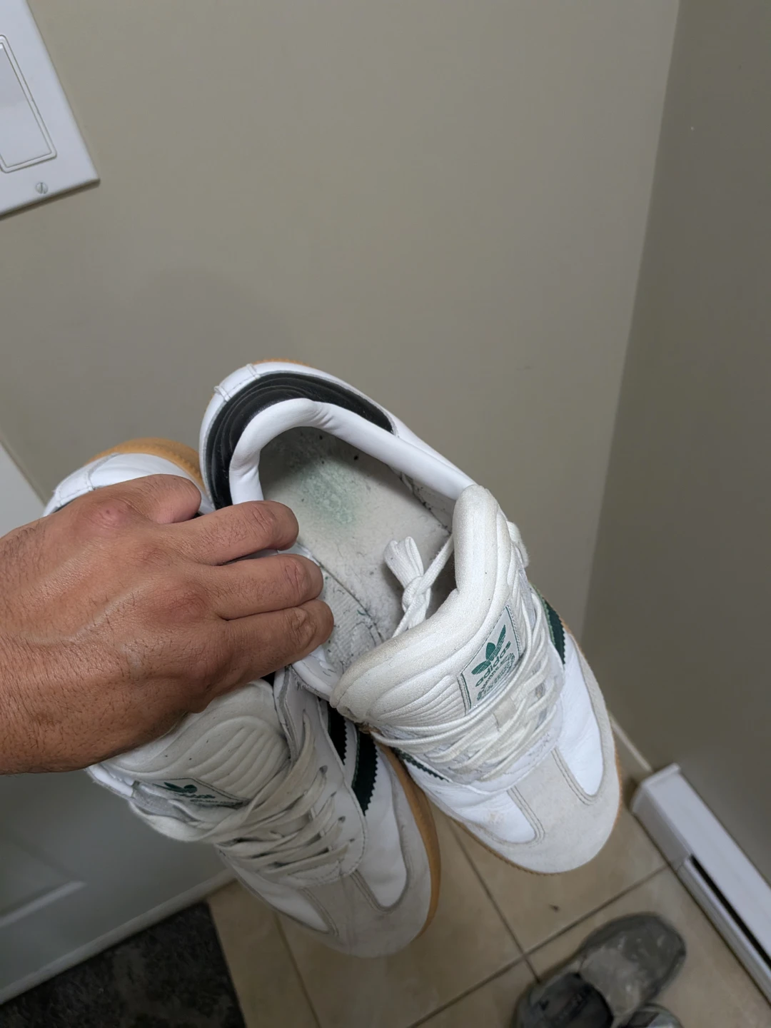 Adidas Samba Sneakers White Green Gum Sole - photo 3