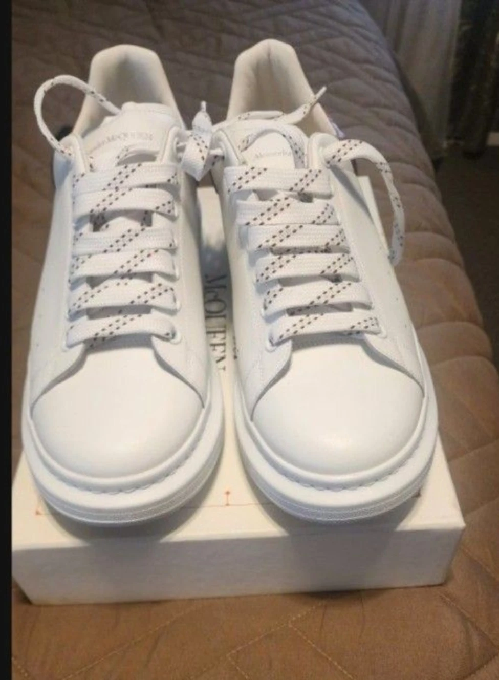 Alexander McQueen White Leather Oversized Sneakers - photo 2
