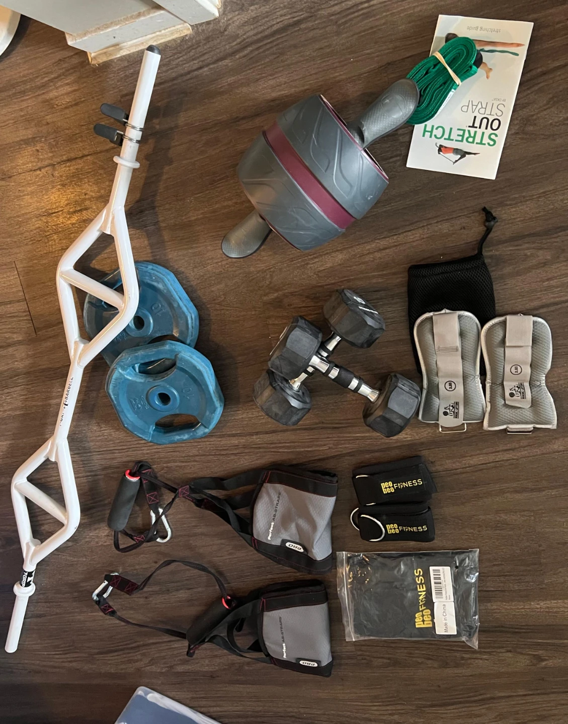 T-Grip Resistance Band Set and Fitness Accessories Weights etc
