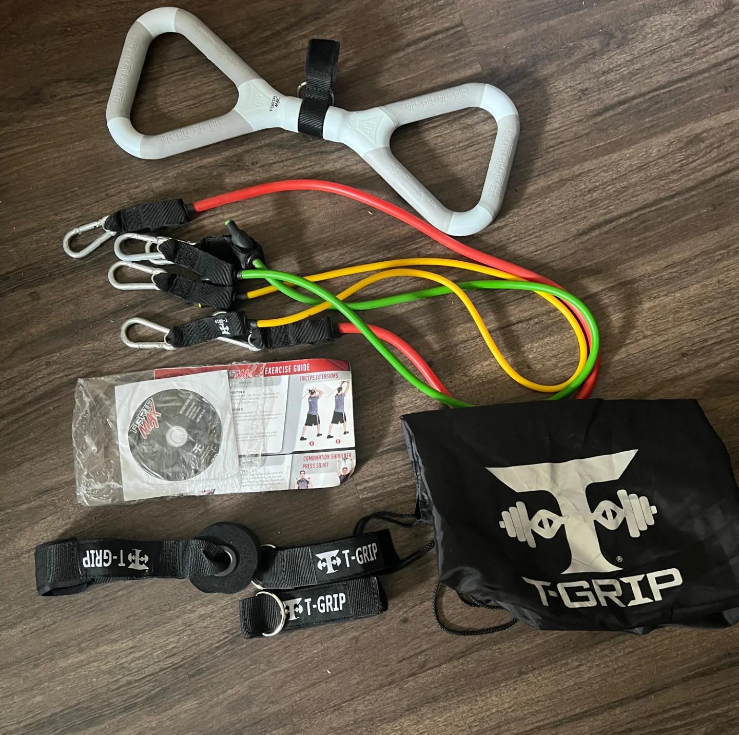 T-Grip Resistance Band Set and Fitness Accessories Weights etc - photo 2