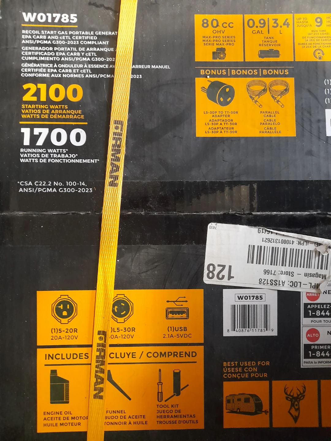 Firman W01785 2100W Recoil Inverter Generator - photo 2