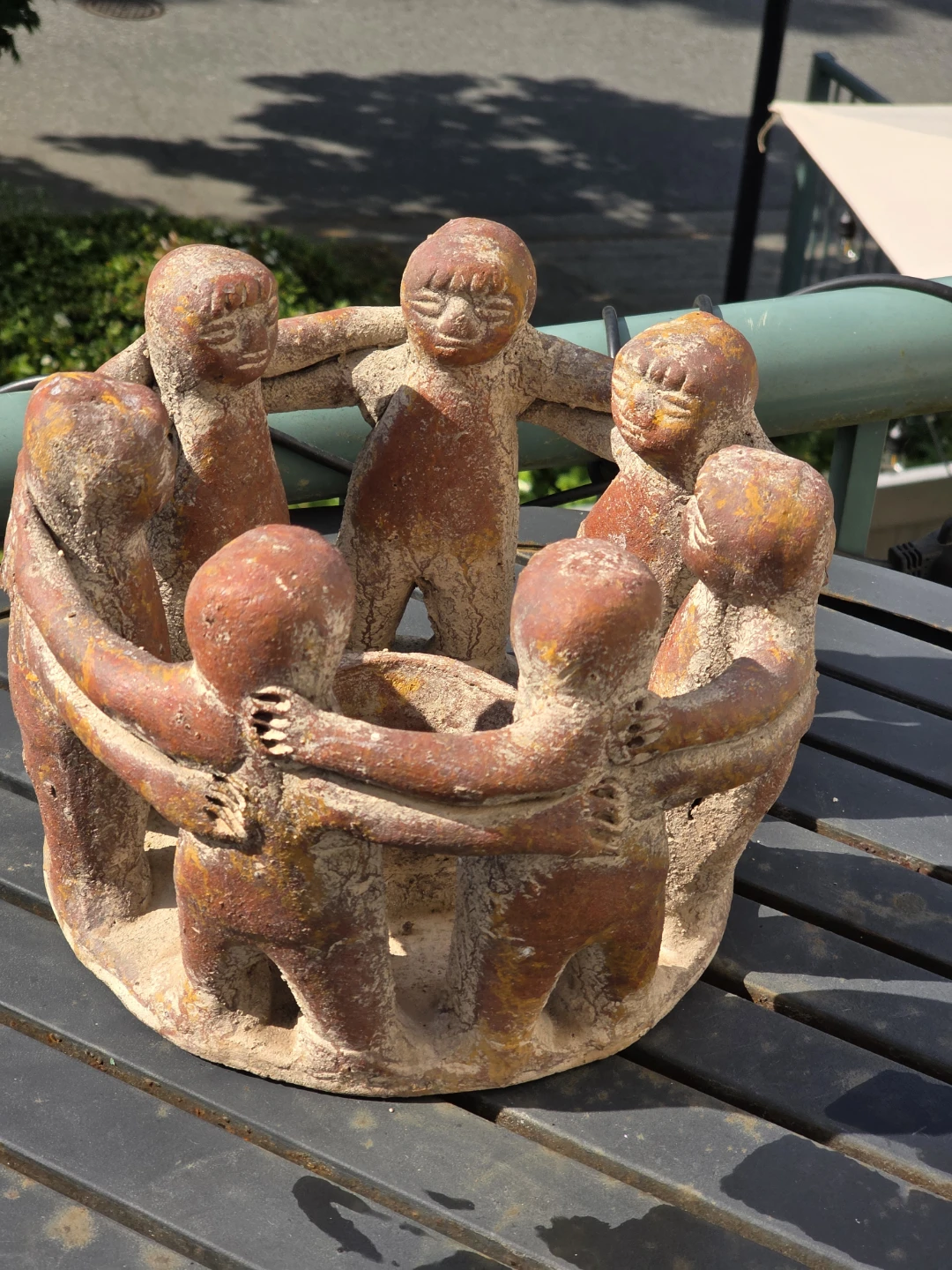 7 person vintage Figurine of people in a circle