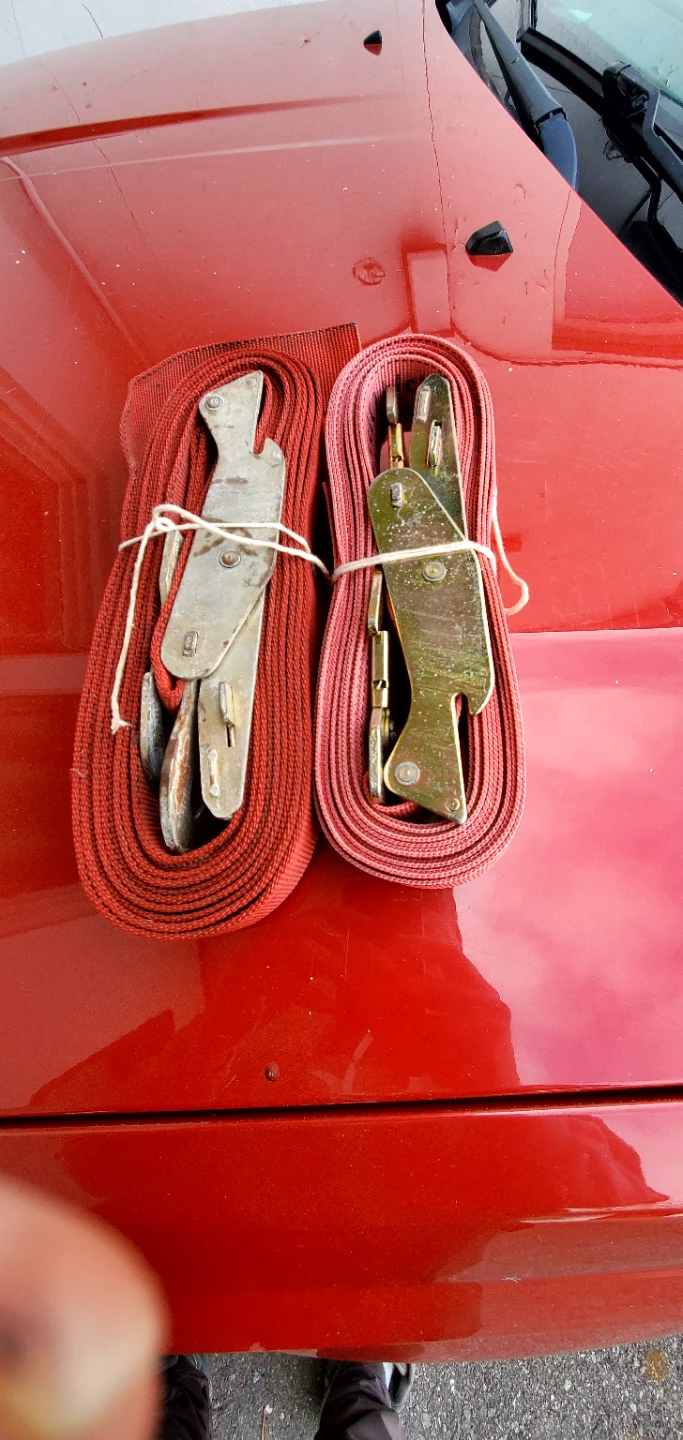 Two Ratchet Tie-Down Straps