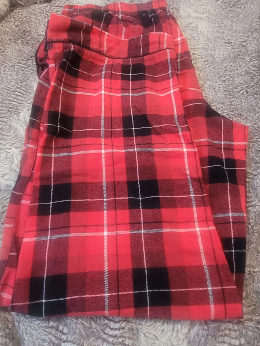 Red and Black Plaid Pajama Pants