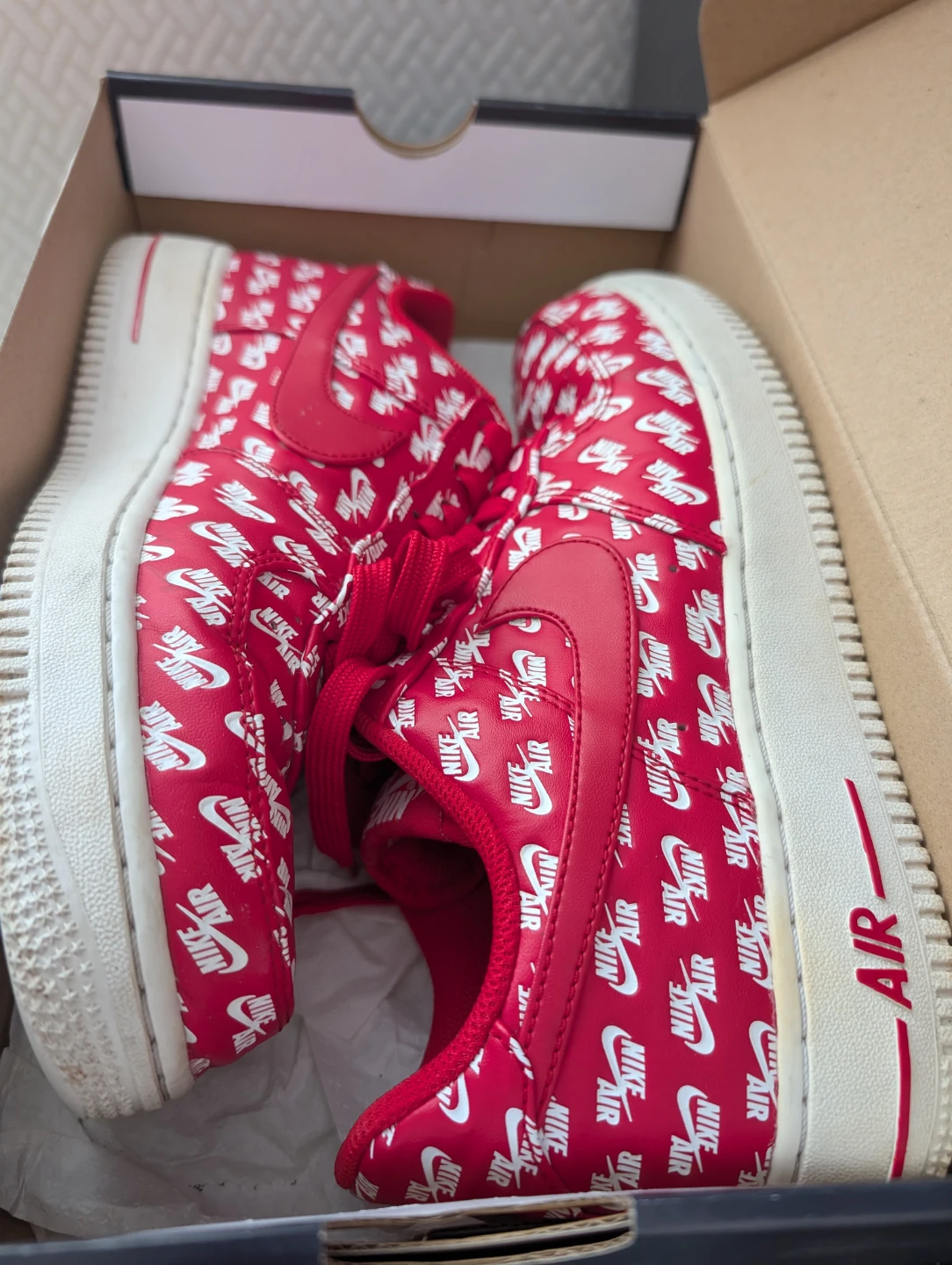 Nike Air Force 1 Low All Over Print Red msrp- $437
